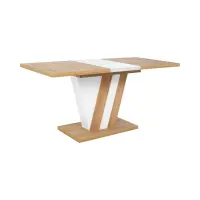 Mesa extensible Zatar 125/170x75 roble wotan/blanco