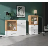 Cómoda System 64 con 2 cajones blanca