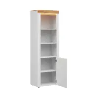 Estantería Horton 68 cm con puertas y 3 estantes blanca