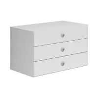 Cajonera para armario Osaka 83 cm con 3 cajones blanca
