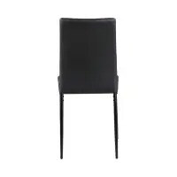 Silla tapizada Weyer ecopiel negra