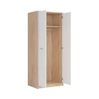 Armario de dos puertas Nepo Plus 80 cm roble sonoma/blanco