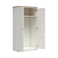 Шкаф двухдверный Frija 103 см сосна андерсен белая