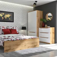 Cama Nuis 160x200 roble wotan