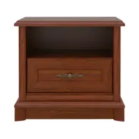 Mesita de noche Kent 56 cm con cajón castaño