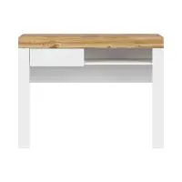 Tocador Holten 106 cm con cajón y estante blanco brillo