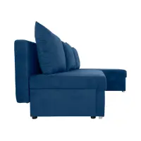 Sofá rinconera universal Laro convertible con arcón azul marino