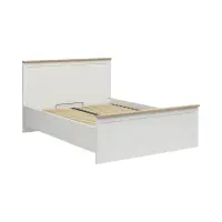 Łóżko Loksa B 160x200 ze stelażem i pojemnikiem sosna andersen biała