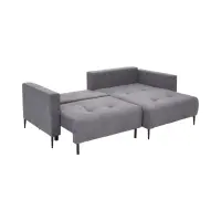 Універсальний кутовий диван Ponty розкладний з нішею для білизни темно-сірий