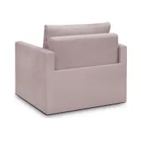 Sofá individual Bunio convertible con arcón rosa