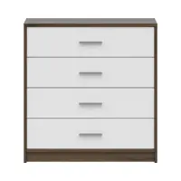 Cómoda Nepo Plus 80 cm con 4 cajones roble noble/blanco