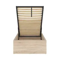 Cama Tetrix 90x200 con somier y arcón roble sonoma