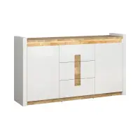 Комод Alameda 172 см с 2 дверями и 3 ящиками дуб вестминстер/белый глянец