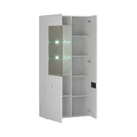 Witryna Azteca Trio 90 cm z 2 drzwiami biały połysk