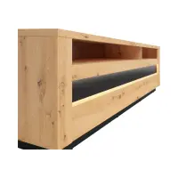 Mueble RTV Ostia 161 cm con 2 cajones y un estante roble artisan