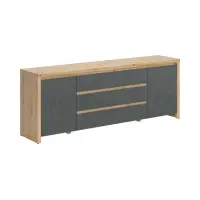 Mueble RTV Larios 190 cm con 2 puertas y 3 cajones roble artisan/matera