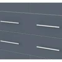 Estantería Office Lux 79 cm con 4 puertas y 2 cajones gris claro