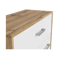 Cómoda Matos 80 cm con 2 puertas y un cajón roble wotan/blanco