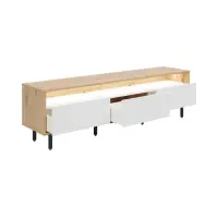 Mueble TV Gap 190 cm con 3 cajones roble artisan/blanco