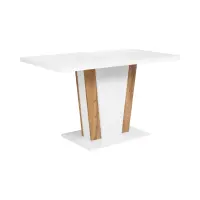 Mesa extensible Zalder 120/160x68 roble wotan/blanco