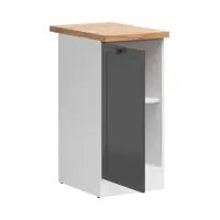 Mueble de cocina bajo Junona Line 40 cm izquierdo grafito con encimera