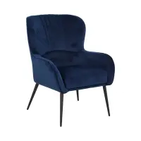 Sillón orejero Samon azul marino