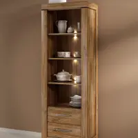 Estantería Gent 68 cm con 2 cajones y 4 estantes roble stirling