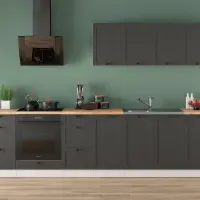 Conjunto de cocina Junona Line 300 cm grafito