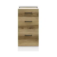 Mueble de cocina bajo Junona Line 40 cm con cajones sin encimera roble delano claro