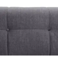 Sofá de tres plazas Torent convertible de terciopelo gris