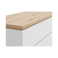 Комод Yamael 85 см з 2 дверцятами та шухлядою дуб артизан/білий