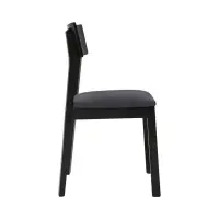 Silla tapizada Nina 2 de terciopelo gris oscuro