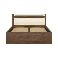 Cama Ruso 140x200 con contenedor y somier roble april