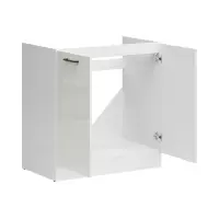 Mueble de cocina bajo fregadero Junona Line 80 cm brillo tiza