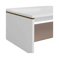 Mesa de centro Azteca Trio 110x65 con estante de vidrio roble canterbury/blanco