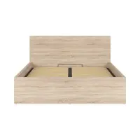 Cama Tetrix 160x200 con somier y contenedor roble sonoma