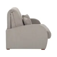 Sofá cama de dos plazas Poli con arcón beige