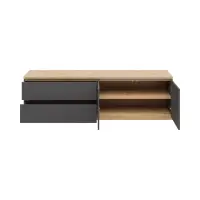 Mueble RTV Yamael 184 cm con 2 puertas y 2 cajones grafito