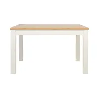 Mesa extensible Maren 130/180x90 roble artisan/blanco