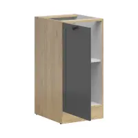 Mueble bajo de cocina Junona Line 40 cm izquierda con puerta roble bernstein/grafito