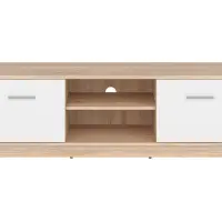 Mueble RTV Nepo Plus 138 cm con 2 puertas y un estante roble sonoma/blanco