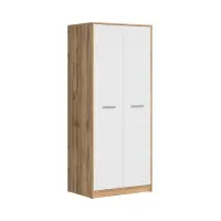 Armario de dos puertas Matos 80 cm roble wotan/blanco