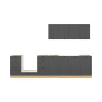 Кухонний гарнітур Junona Line 300 см графітовий