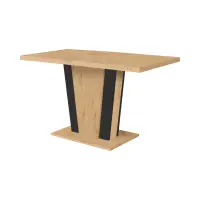 Mesa extensible Zalder 120/160x68 roble artisan/negro
