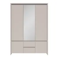 Armario de cinco puertas Kaspian 153 cm con espejo y cajones cachemira