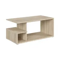 Mesa de centro Gato 100x50 con estante roble sonoma
