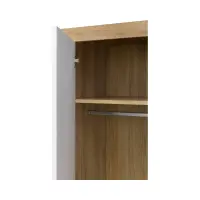 Armario de dos puertas Balder 90 cm roble riviera/blanco brillo