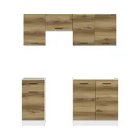 Conjunto de cocina Junona Line 170 cm roble delano claro sin encimera