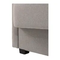 Sofá cama de tres plazas Maro plegable con arcón, tela trenzada gris