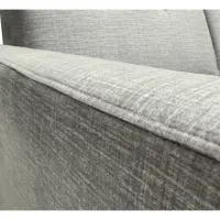 Sofá rinconera universal Lars convertible con arcón de terciopelo gris